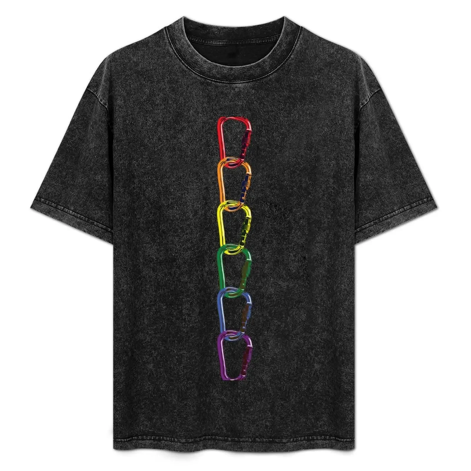 

Carabiner Pride Vertical T-Shirt Basic Comfort Fit T-Shirt for Men