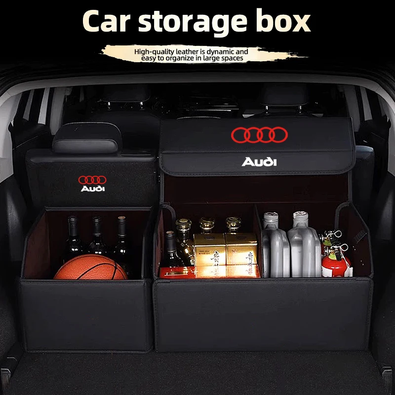 Foldable Car Trunk Organizer Box Storage Tidying Bag For Audi A1 A2 A3 A4 A5 A6 A7 A8 Q1 Q2 Q3 Q4 Q5 Q6 Q7 Q8 TT RS3 S5 B8 C6 B9