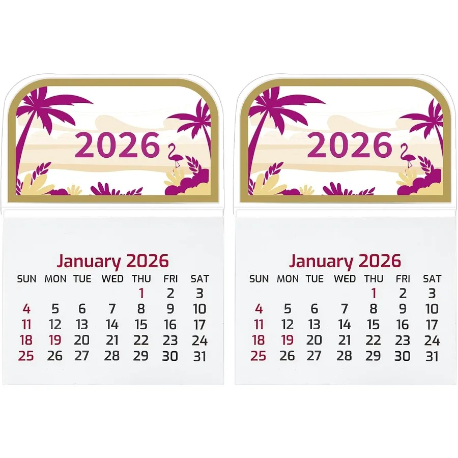 

2026 Mini Stick on Calendars Small Peel and Stick Calendar Adhesive Monthly Car Calendars for Fridge Desk Wall Truck Laptop at