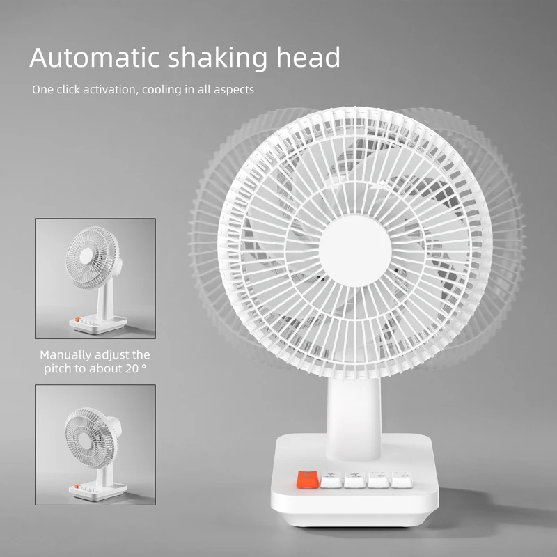Xiaomi  Auto Oscillating Desk Fan Portable Rechargeable Operated Cooling Fan 4 Speeds Quiet Strong Wind for Office Home Travel
