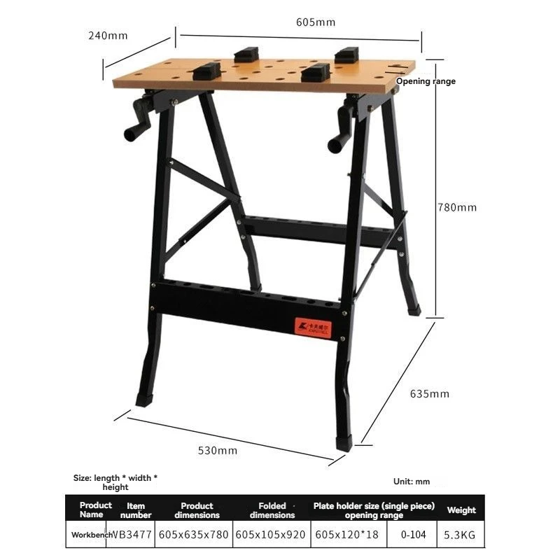 Folding Woodworking Table Saw Table Portable Console Table Enlarged Household Manual DIY Maintenance