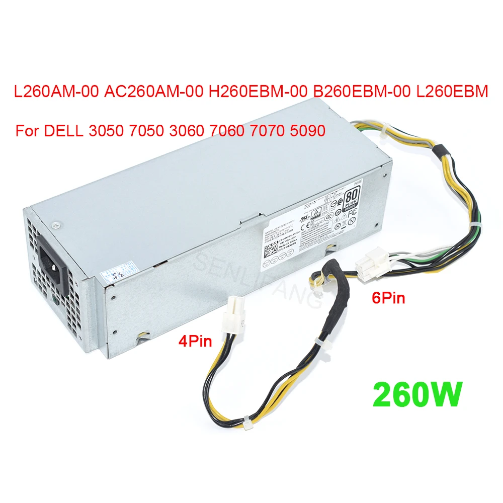 New 08X63N H260EBM-00 B260EBM-00 L260EBM-00 AC260EBM-00 260W For Dell Optiplex 3050 7050 3060 7060 7070 5090 Power Supply