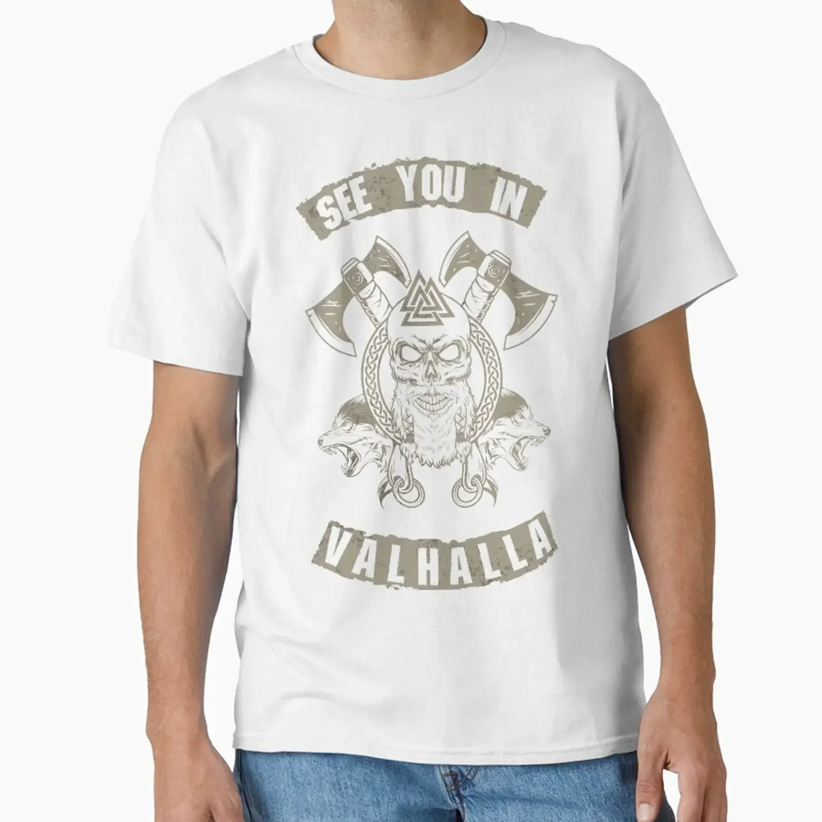 Valhalla diseñada y vendida por Insomnia Project, ropa de calle vintage lavada, estilo masculino, elástica, unisex, elegante, suave y versátil.