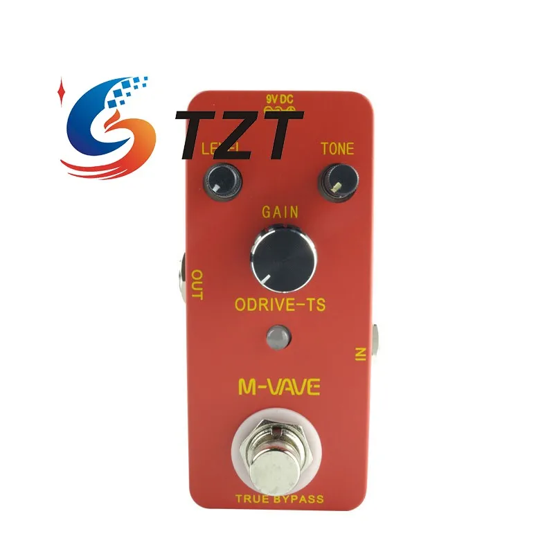 TZT ODRIVE-TS Electric Guitar Effects Pedal with Bright Overload Timbre for Blues Music DC 9V