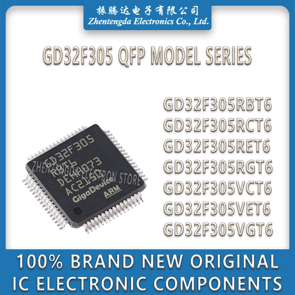 GD32F305RBT6 GD32F305RCT6 GD32F305RET6 GD32F305VCT6 GD32F305VET6 GD32F305VGT6 GD32F305 IC MCU Chip