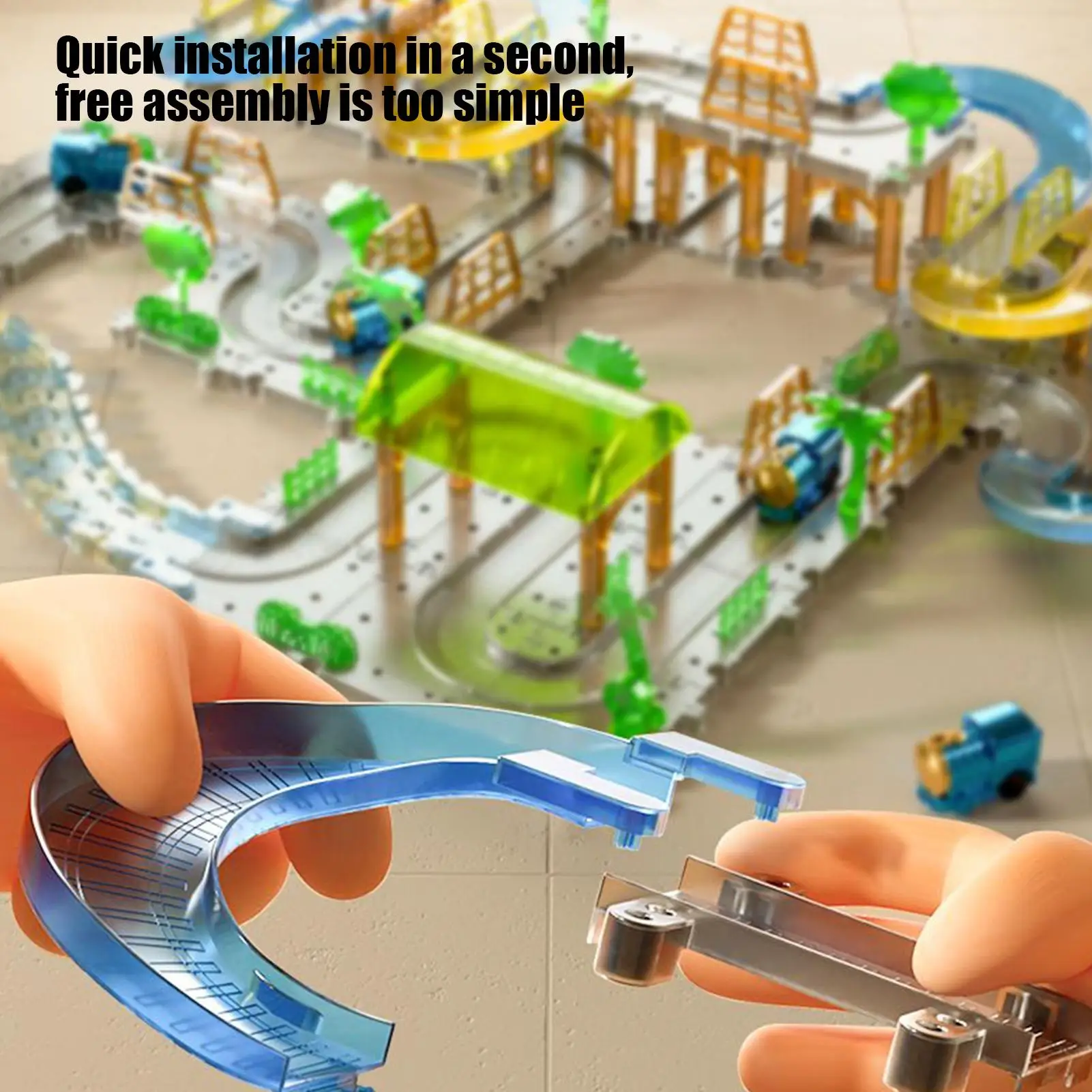 

Toddler Train Set Battery Operated Electric Toy Train Set Educational Toy For Village Farm City Indoor Table Outdoor Party Hobby