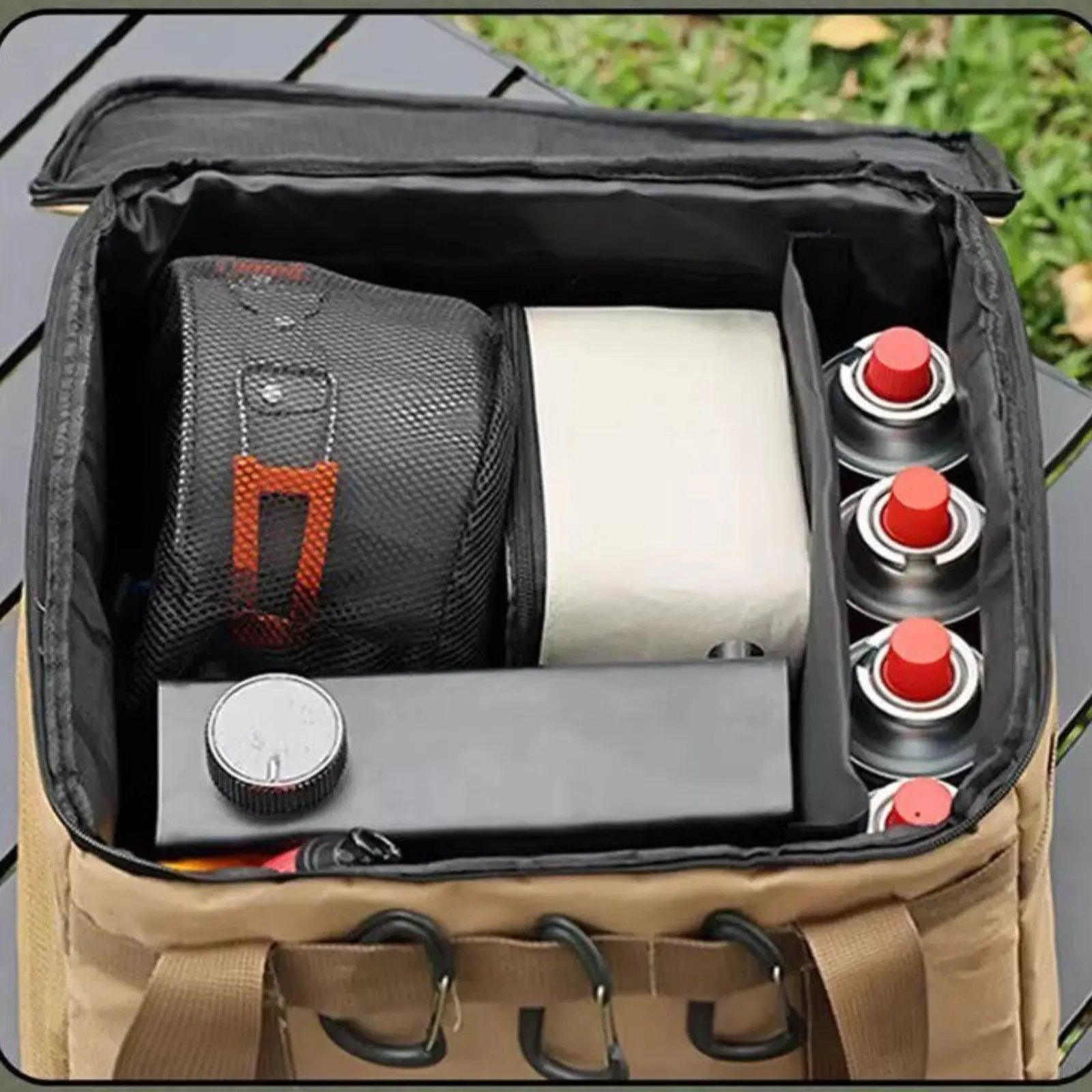 

Multi-Function Gear Bag Large Capacity Storage Bag Camping Storage Container MOLLE System Portable Equipment Tote Foldable