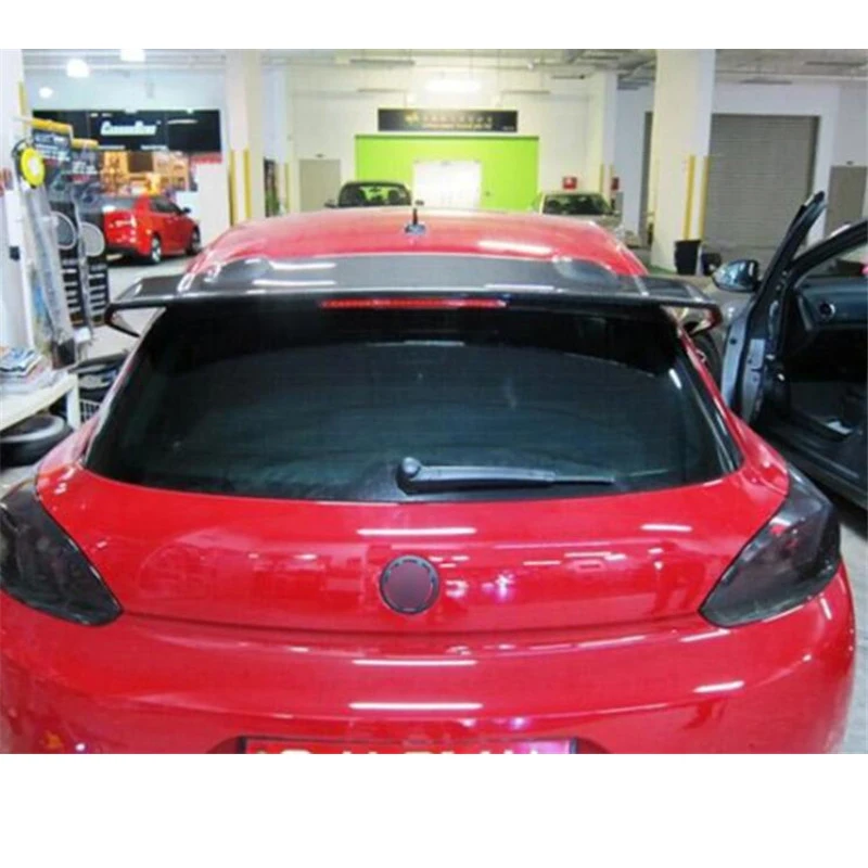 For Real Carbon Fiber Roof Spoiler Accessories Volkswagen Scirocco Car Trunk Boot Rear Lip Tail WING Body Kit 2009-2014 Year