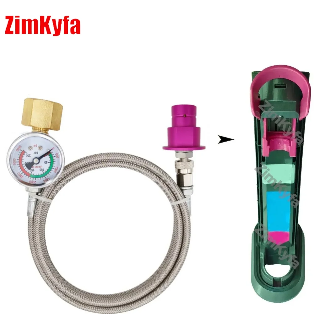 Soda Hose Kit Soda Maker Quick Connect Co2 Adapter with Flow Control Ball Valve, 60inch High Pressure Stainless Steel Hose
