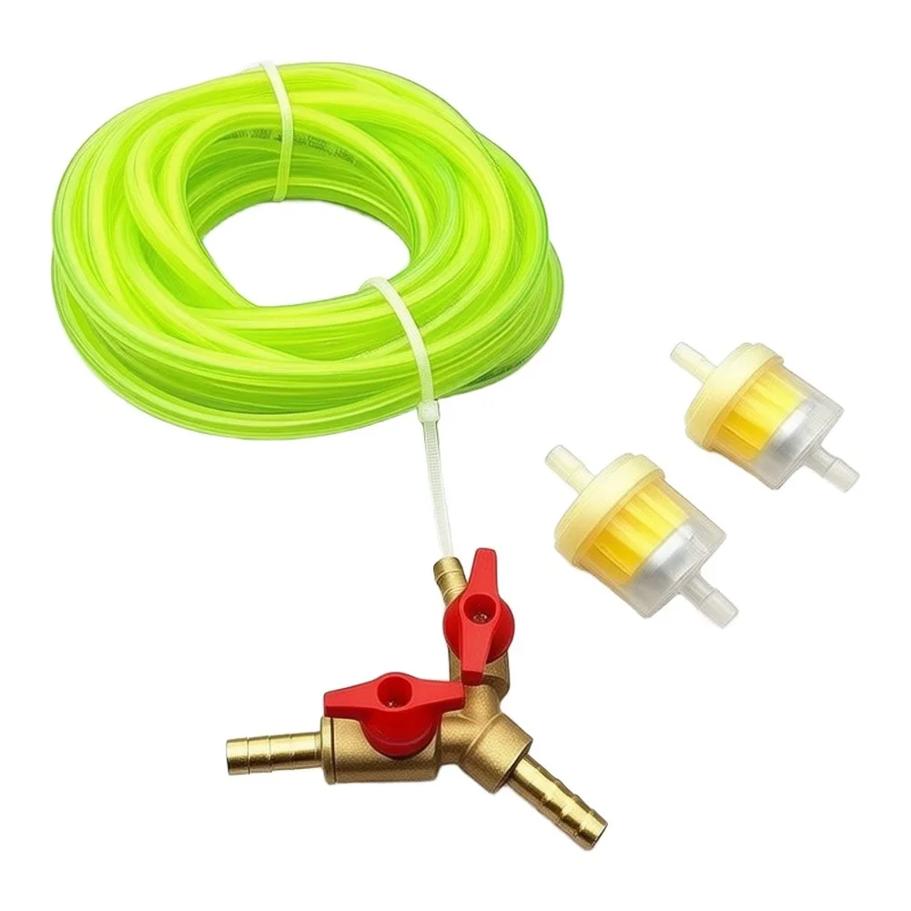 Y Type Hose Barb Three 3 Way Brass Shut Off Ball Valve Pipe Hose Barb Valve Switch 300CM Oil Hose With Filter For Parking Heater