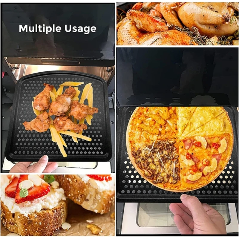 Bandeja de acero inoxidable para freidora de aire, 2 piezas, estante de cocina de repuesto para Innsky Chefman