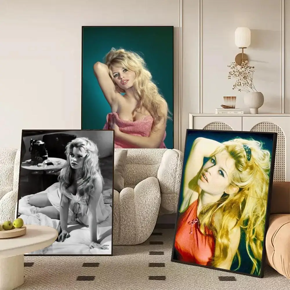ملصق HD ملصق فني للمنزل بار مقهى ديكور لتقوم بها بنفسك طباعة عتيقة لمكتب المنزل على الحائط ستار B-brigitte Bardot