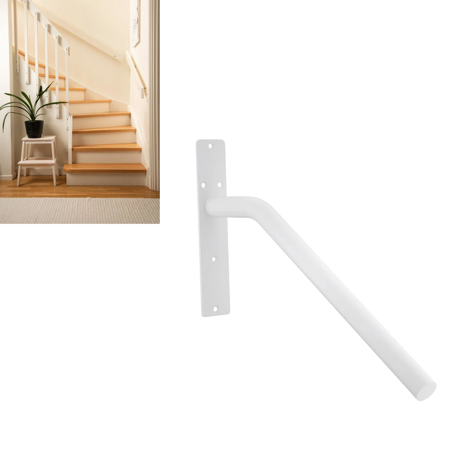 Industrial Stair Railing Stair Handrail Wall Mount Staircase Handrail Alloy Steel Heavy Duty Stair Railing Grab Bar for Garage