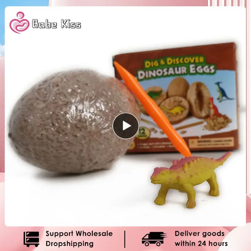 Children's Simulation Digging Fossils Dinosaur Eggs Adventure Surprise Science Early Educational Toy For Baby Kids Fun Gift