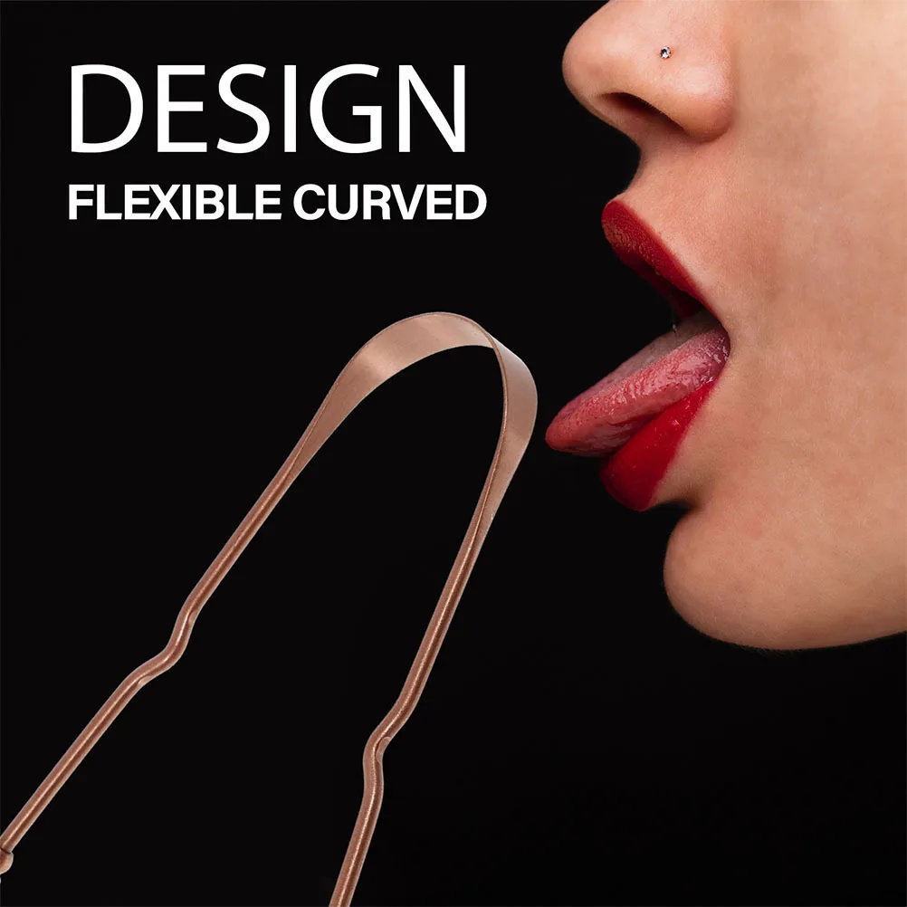 2 قطعة U شكل مكشطة الذهب مرنة جهاز نظافة الفم فعالة التنفس المعطر الأنظف السفر المنزل الفم #6