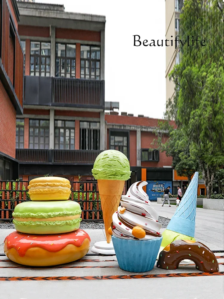 Dessert Shop Decoration Simulation Ice Cream Ice Cream Mall Donut Large Sculpture Model