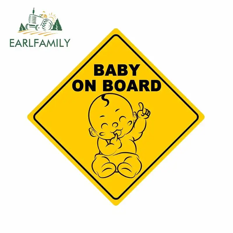 EARLFAMILY 13 سنتيمتر x 13 سنتيمتر للطفل على متن الأطفال الكرتون دراجة نارية ملصق مائي لوح التزلج ملصقات السيارات الوفير الثلاجة الرسومات #1