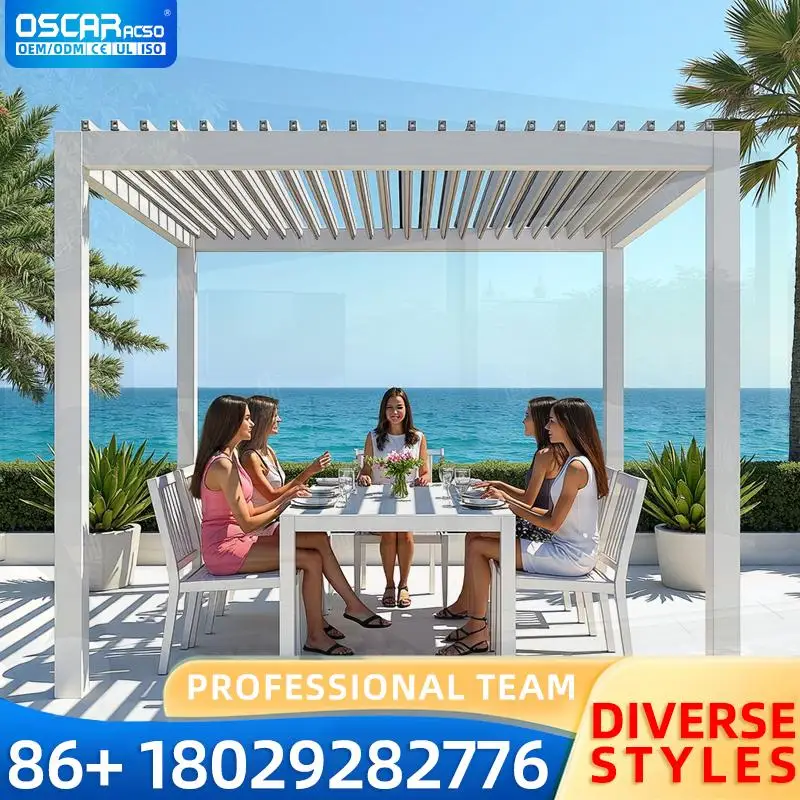 

Высокое качество 3x3 м алюминиевый уличный тент структура быстрая настройка устойчивая к ржавчине пергола задний двор сад патио использование перголы