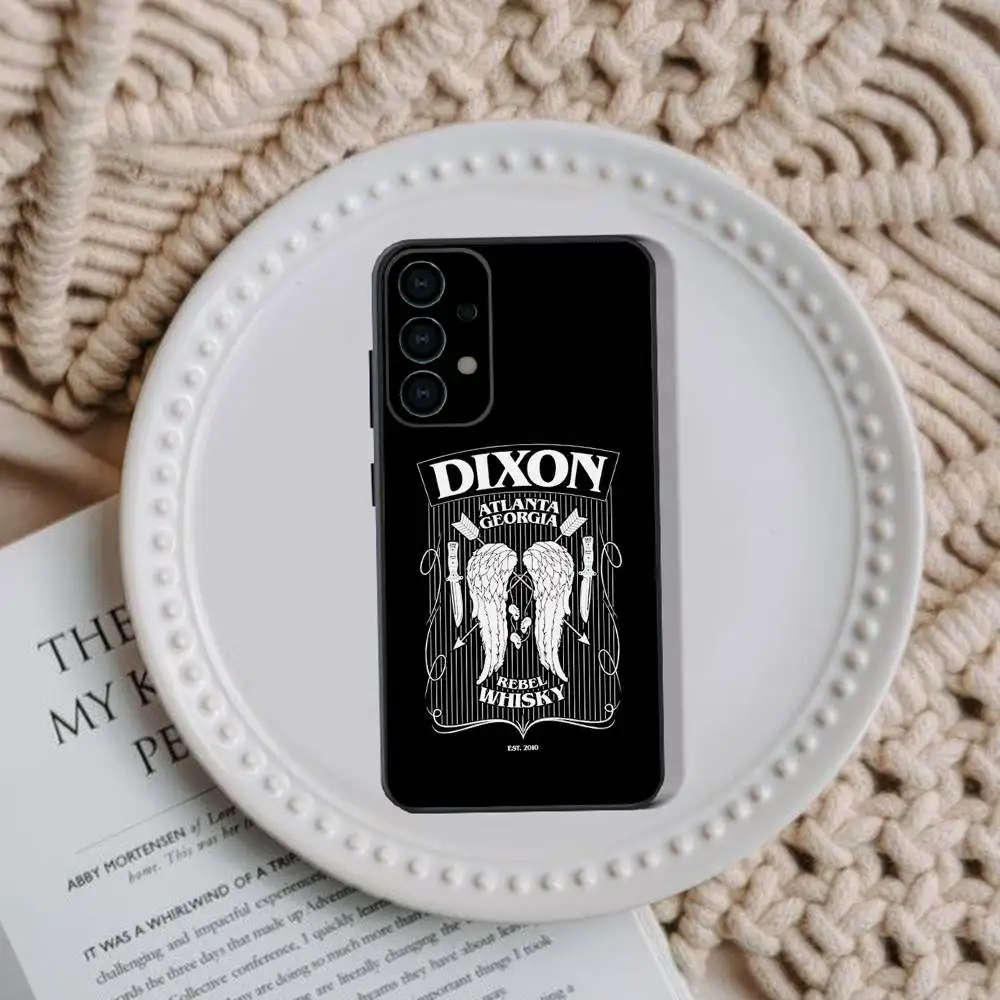 ดี-ดาริล ดิกสัน วิงส์ ซอมบี้สำหรับซัมซุงกาแล็คซี่ A73,31,32,72,41,53,52,71,22,5G,หมายเหตุ,J7,8,9 เคสโทรศัพท์สีดำนุ่ม