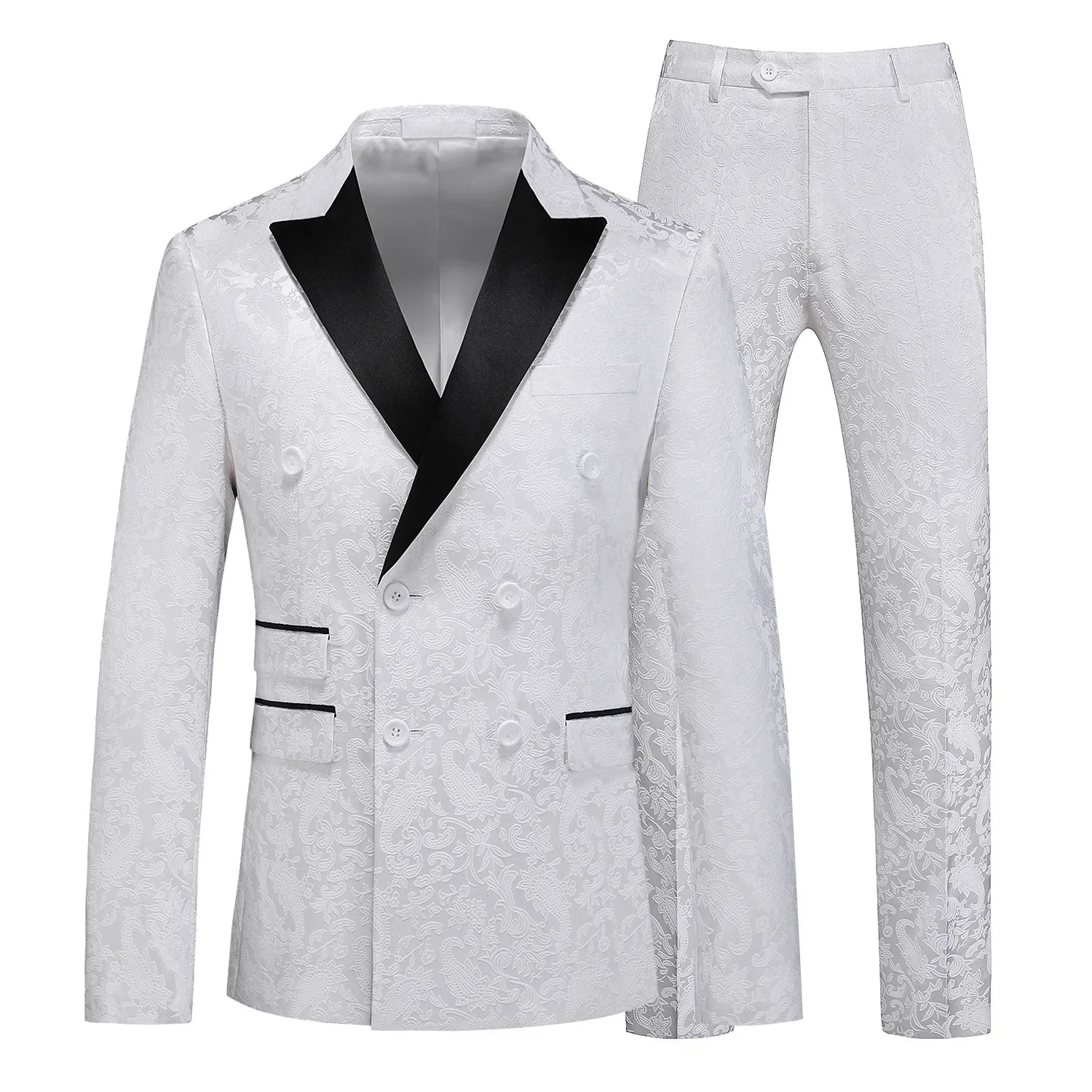 

2023 Men's Casual Men's Comfortable Suit Two-piece Solid Color Hollowed Out Small Suit Korean Version Jacket