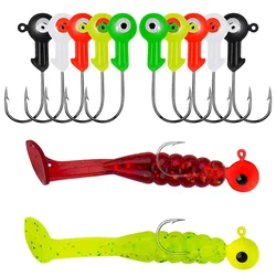 5 pcs/lot Jig Head Fishing Hooks 1.8g 3.5g 7g fishing hook lead head Jig lure hard bait soft worm jig hook for Soft Worm Fishing