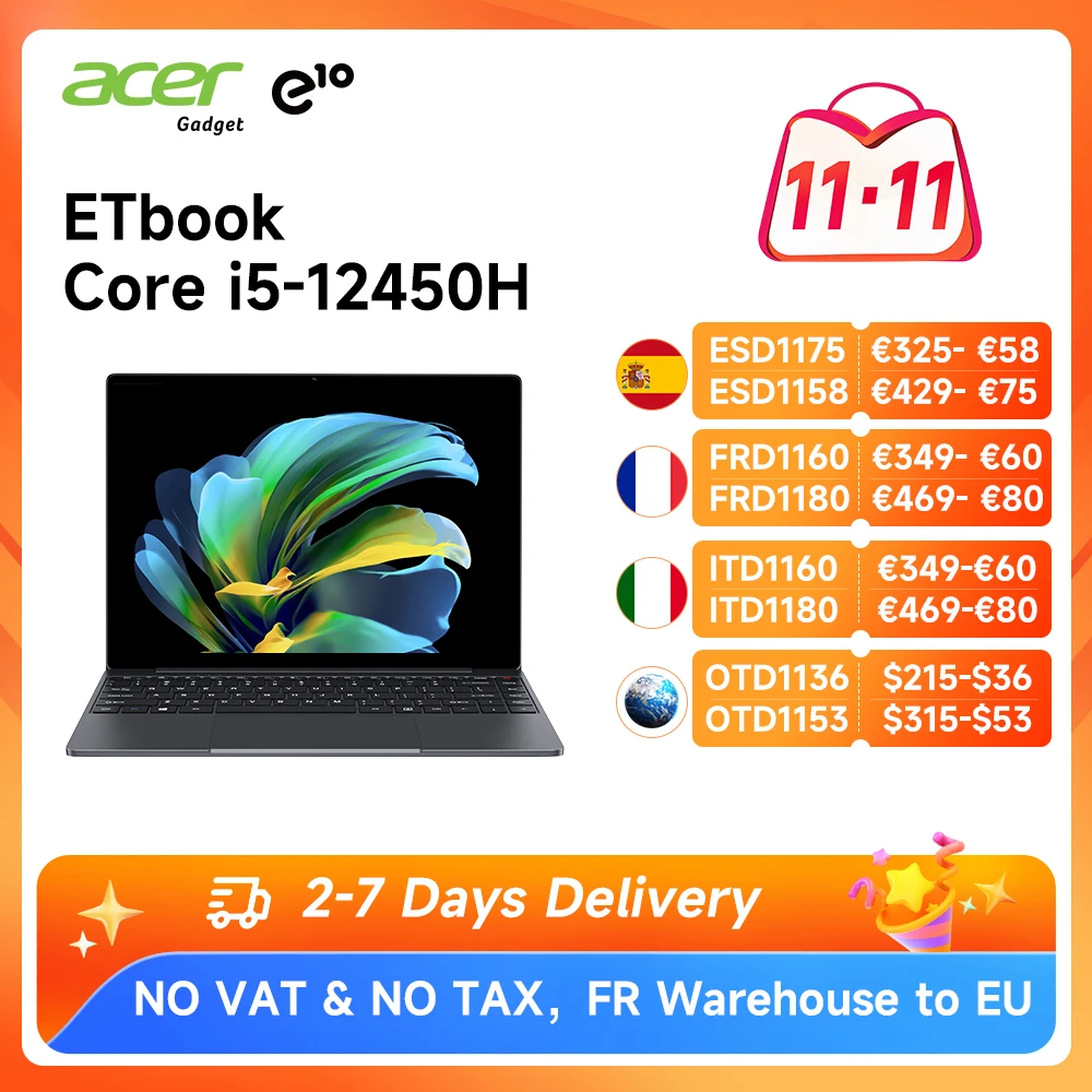 Portátil Acer Gadget E10 i5 16GB 512GB 14"