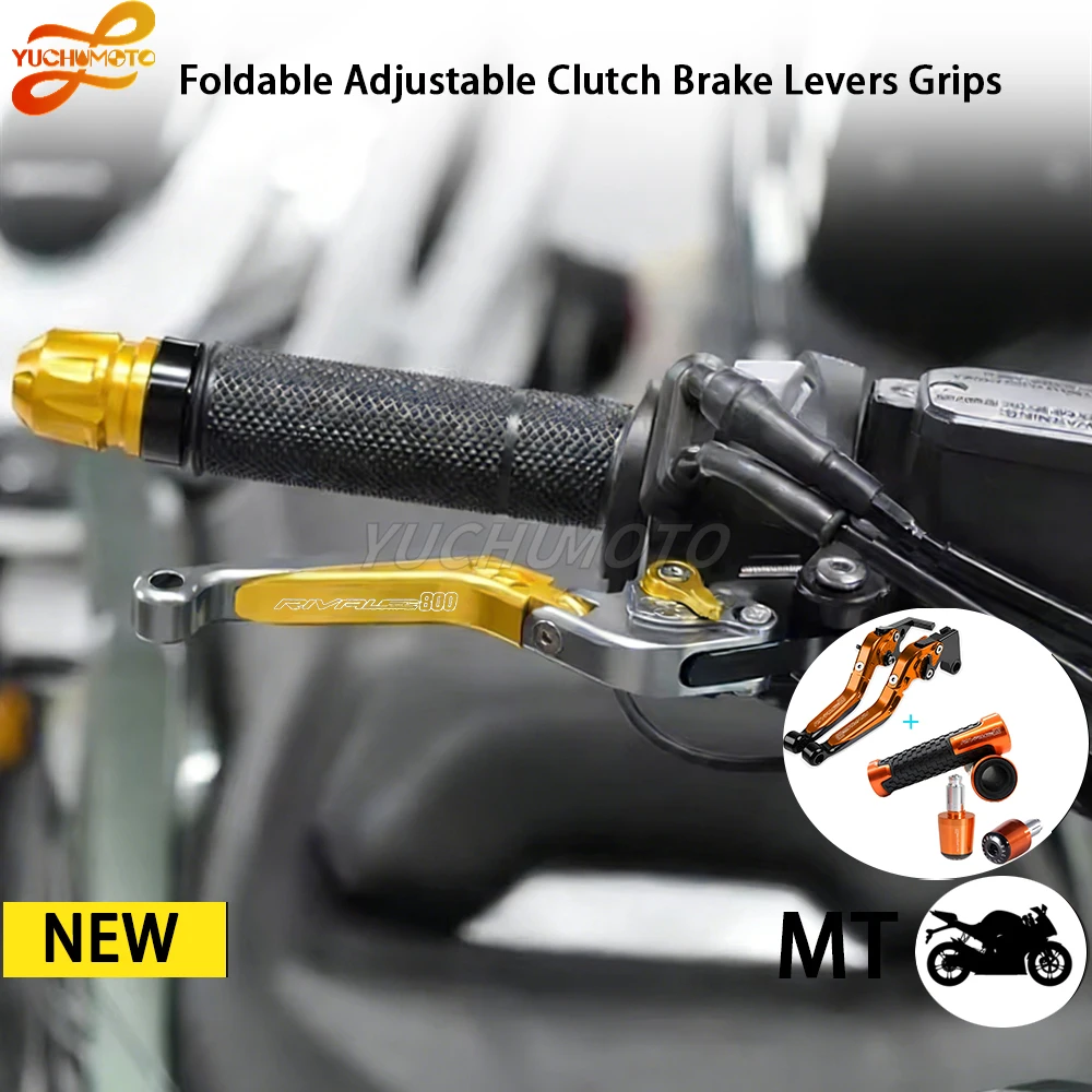 Motorcycl Fit For MV Agusta Rivale 800 2014-2017 Motorcycle Handle Levers Clutch Brake Levers Handlebar grips ends Grip kit