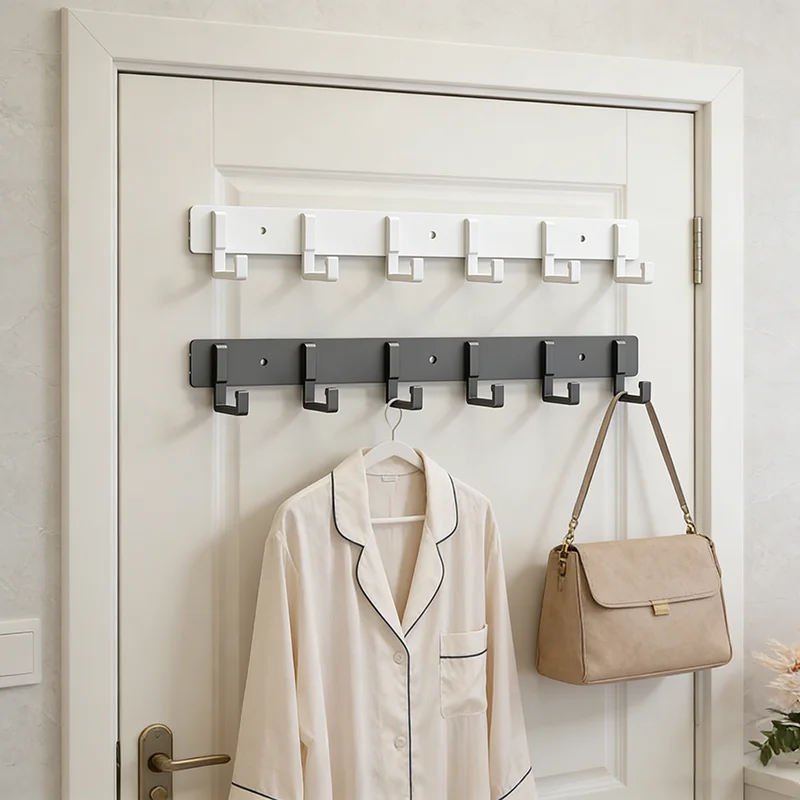 Bohrfreier Aluminium-Wandhaken, Starker Klebehaken für Alltagskleidung, Handtücher, Bademäntel, Bad, Küche, Eingangsbereich, Wandorganizer