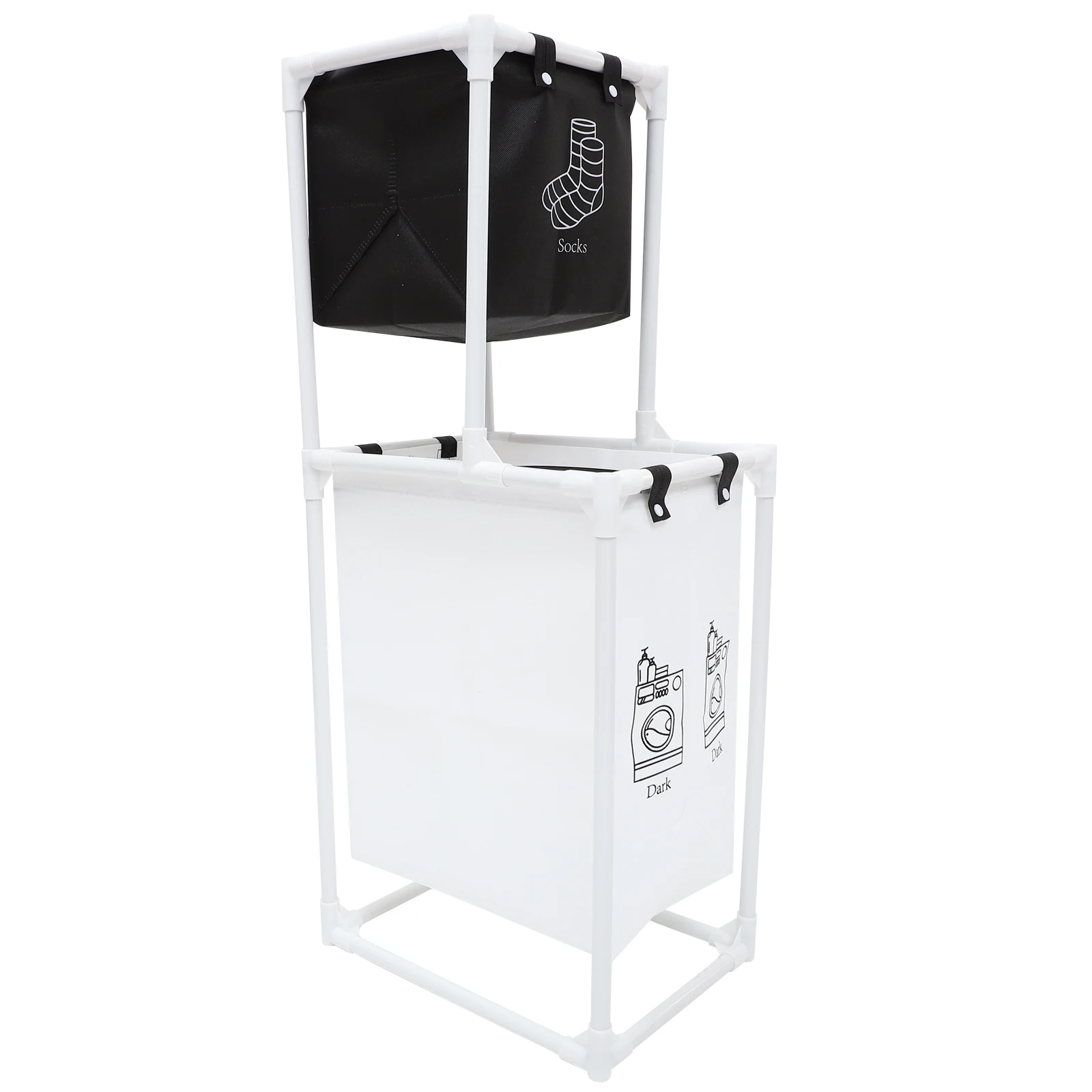 

Laundry Basket Basket​ Small Hamper Plastic Clothes For Bedroom Storage with Shelf Baskets Round Removable