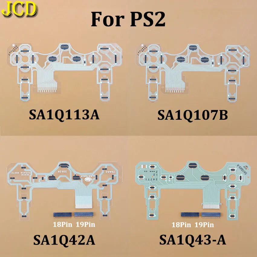 JCD 1 Piece Ribbon Circuit Board Joystick Flex Cable Conductive Film For PS2 SA1Q42A SA1Q43-A SA1Q107B SA1Q113A Controller