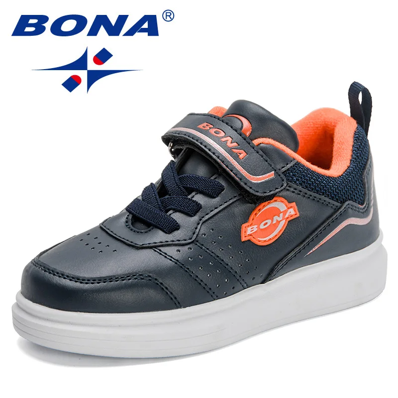 BONA 2022 nuovi designer piattaforma scarpe da Skate di alta qualità bambini bianco nero Running sport Tennis Sneakers piatte calzature per bambini