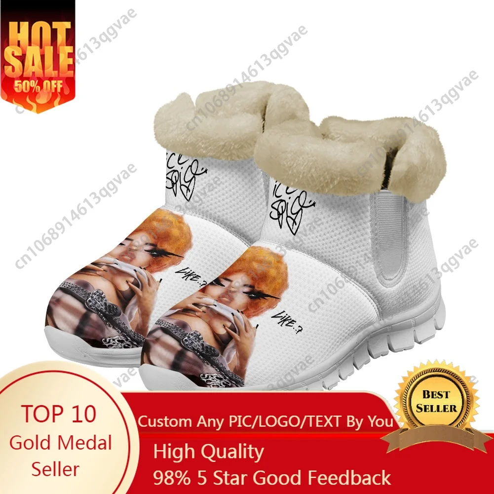 

Ice Spice American Rapper Munch Snow Boots Mens Womens Teenager Shoes Keep Warm High Quality Couple Sports Custom Sneakers