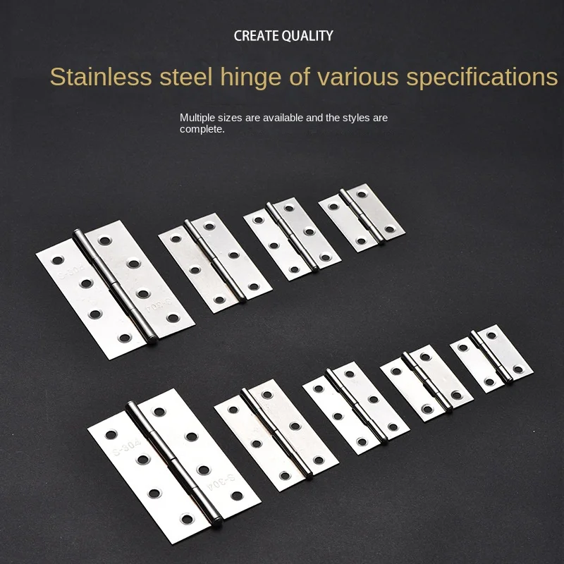 4Pcs Stainless Steel Flat Hinge Cabinet Doors 1 inch 1.5 inch 2inch 2.5 inch 3inch 4inch Windows Hinge Wooden Box Mini Hinge