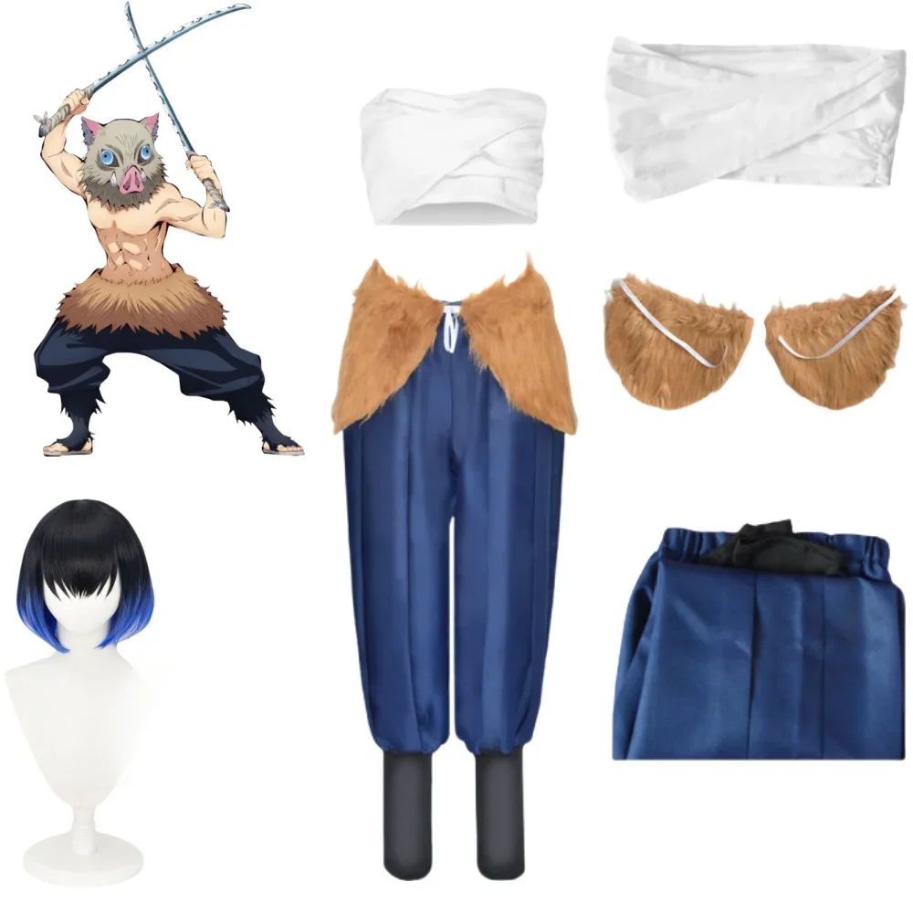 

2025 Cosplay Costumes, Anime Demon Slayer, Pantalon, Taille, Accessoires, Halloween, Noël, Robe de carnaval, ix