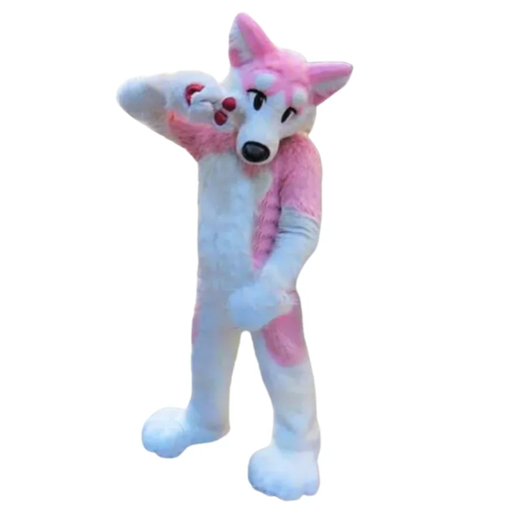 Fursuit Cute Furry Husky Dog Mascot Costume Halloween Cosplay Outfits Party Dress Up