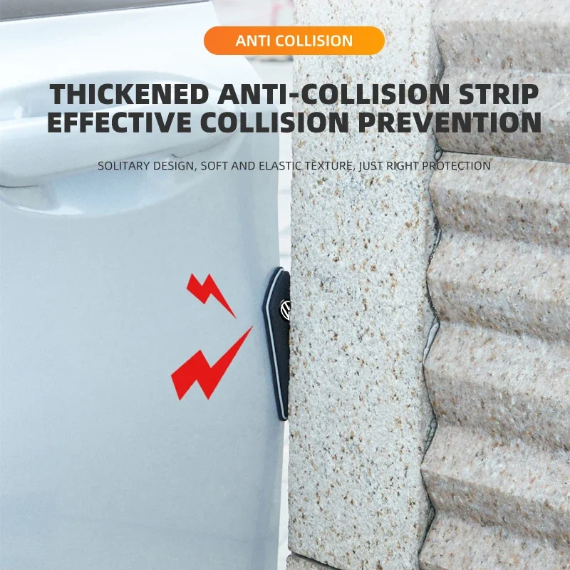 

4pcs Car Door Bumper Strip Protection Strip For Volkswagen VW GTI Rline R Polo Golf MK8 Passat Magotan Tiguan Amarok Phaeton ID3