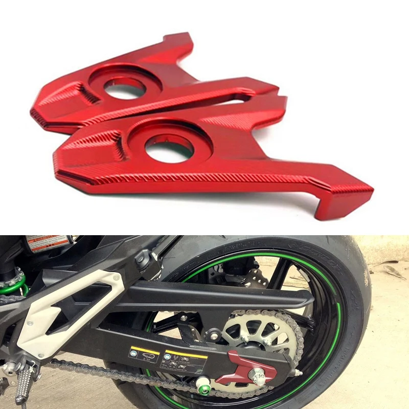 Motorcycle Rear Axle Spindle Chain Tensioner Adjuster Blocks For Kawasaki Z800 2013-2016 Motor Accessories