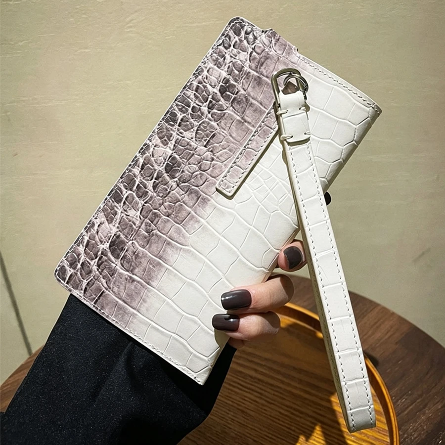 genuine-leather-first-layer-cowhide-himalayas-crocodile-pattern-wallet-clutch-bag-for-women-luxury-designer-phone-key-coin-purse
