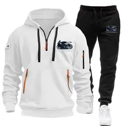 Streamer hoodie plus fleece print casual sports hoodie men's suit motorcycle icon