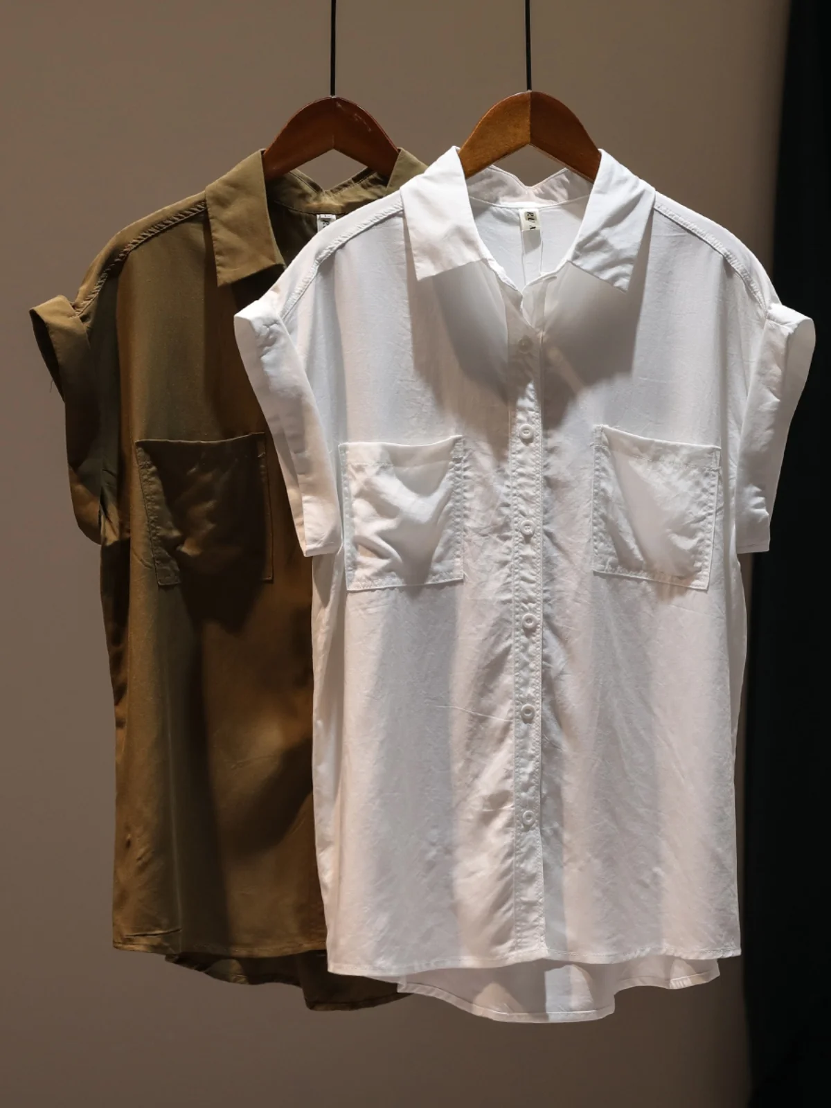 

Design Sensation European Sle Women's irt Casual Summer Top Svel Light Maturi Brand Tailor-made Pure Color