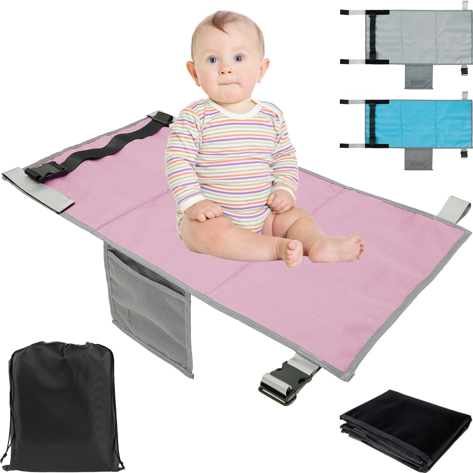 Kids Travel Airplane Bed Baby Pedals Bed Portable Travel Foot Rest Hammock Kids Bed Airplane Seat Extender Leg Rest For Kids