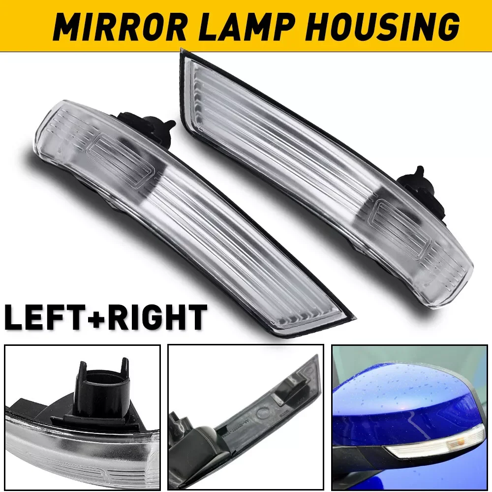 

1Pair Left And Right Side Door Wing Mirror Indicator Repeater Lense Light For Ford Focus MK2 MK3 2008-2017 Car Exterior Parts