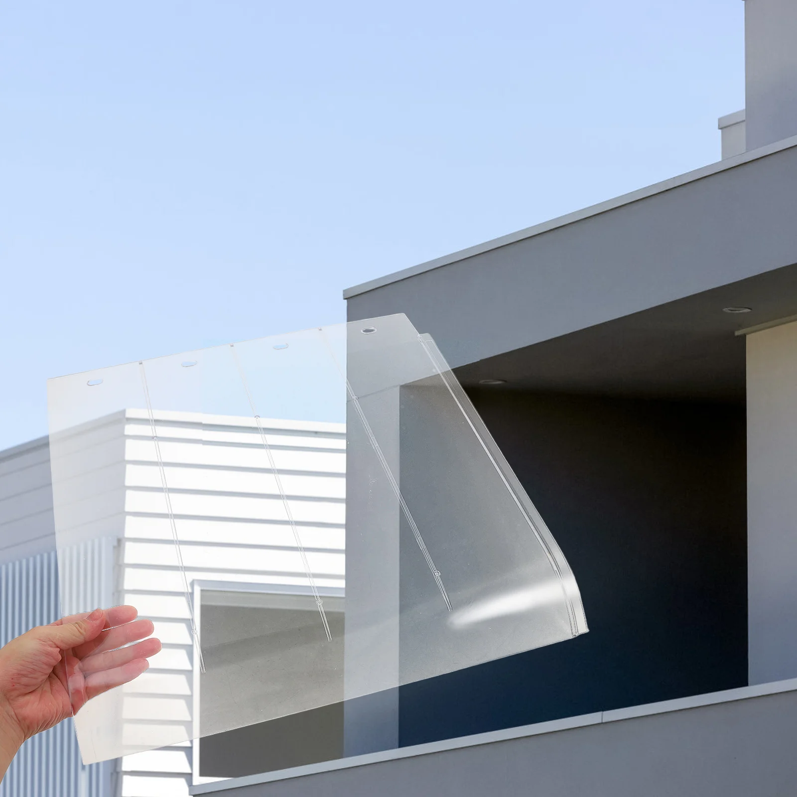 

Минималистичный оконный тент, навес для двери патио, устойчивый к плоским краям, простая установка, защита от дождя и солнца