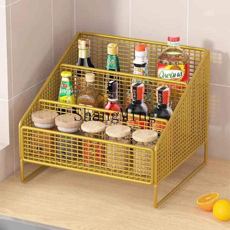 ZYY Delicate Premium Kitchen Shelf Multifunctional Storage Rack Multi-layer Seasoning Desktop Storage Box