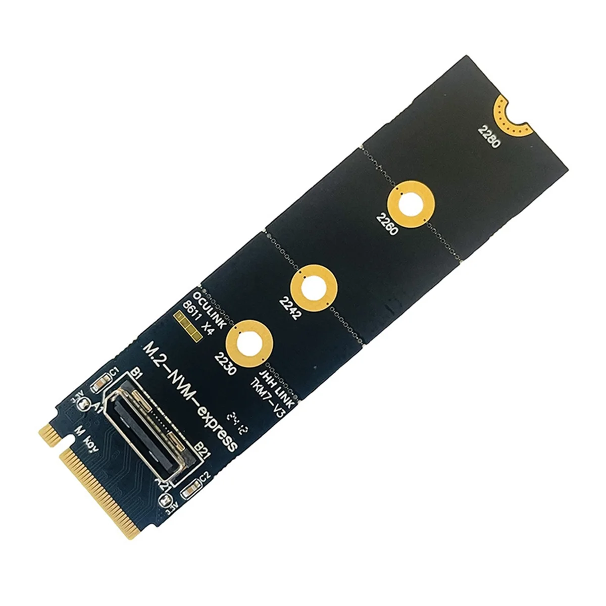 Адаптер для M.2 NVME до Oculink Женский, адаптер PCI-E X4, Поддержка карт памяти для 2,5 дюймового NVME U.2(SFF 8639)SSD