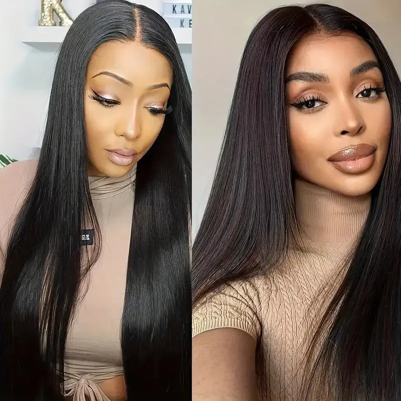 Rosabeauty Nature Color 30 40 Inch 13x6 HD Bonde Straight Lace Front Wig Human Hair 13X4 Frontal 5X5 Glueless Wig 250% Dla Kobiet