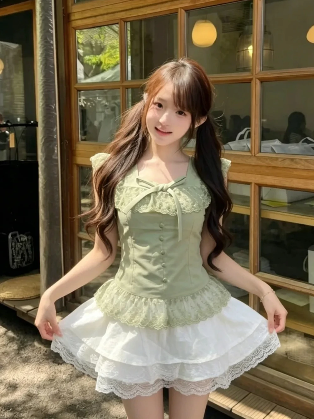 レトロファッション Y2K レディース ヴィンテージレース  - Vintage Fashion Retro Outfit のレビューと価格