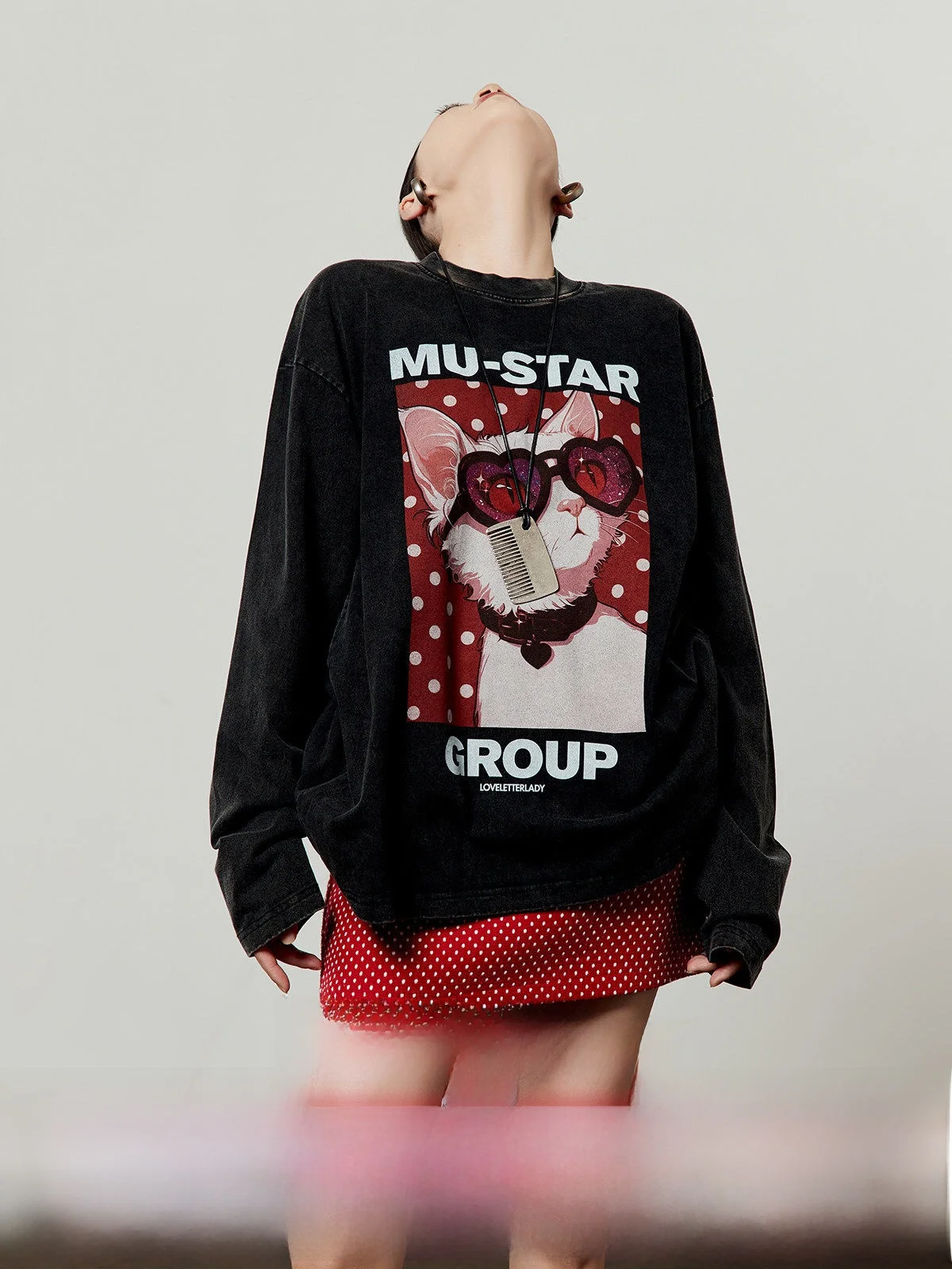 

Женская винтажная футболка Bla Long Sve T-irt с принтом, повседневная, свободного кроя, из хлопка, удобная, дышащая, с круглым вырезом