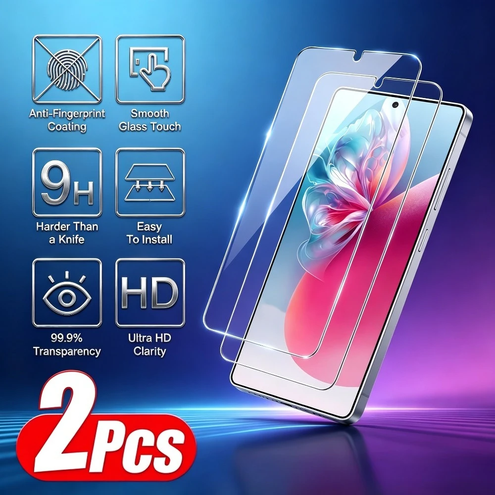 2Pcs High Definition Screen Protector for Samsung Galaxy S26 S25 S24 Ultra S23 S22 S21 Plus S25 S26 Edge Pro Anti-Scratch Glass
