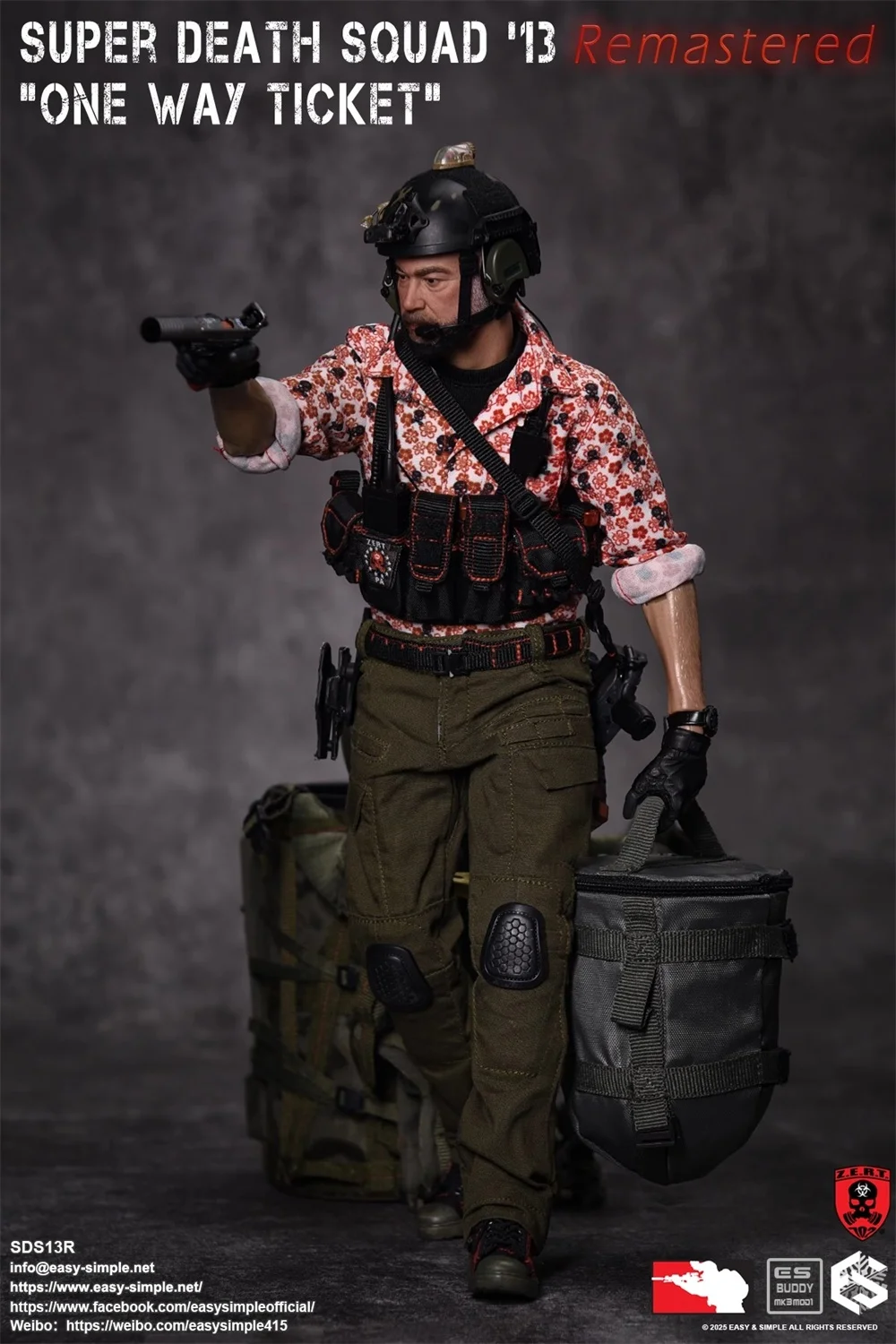 Wielkie Wyprzedaże 1/6 EASY&SIMPLE ES SDS13R ZERT Jednostka Operacji Śmierci Jedna Szybka Bilet Żołnierz Lalka Pełny Zestaw Ruchoma Figurka Akcji 12"